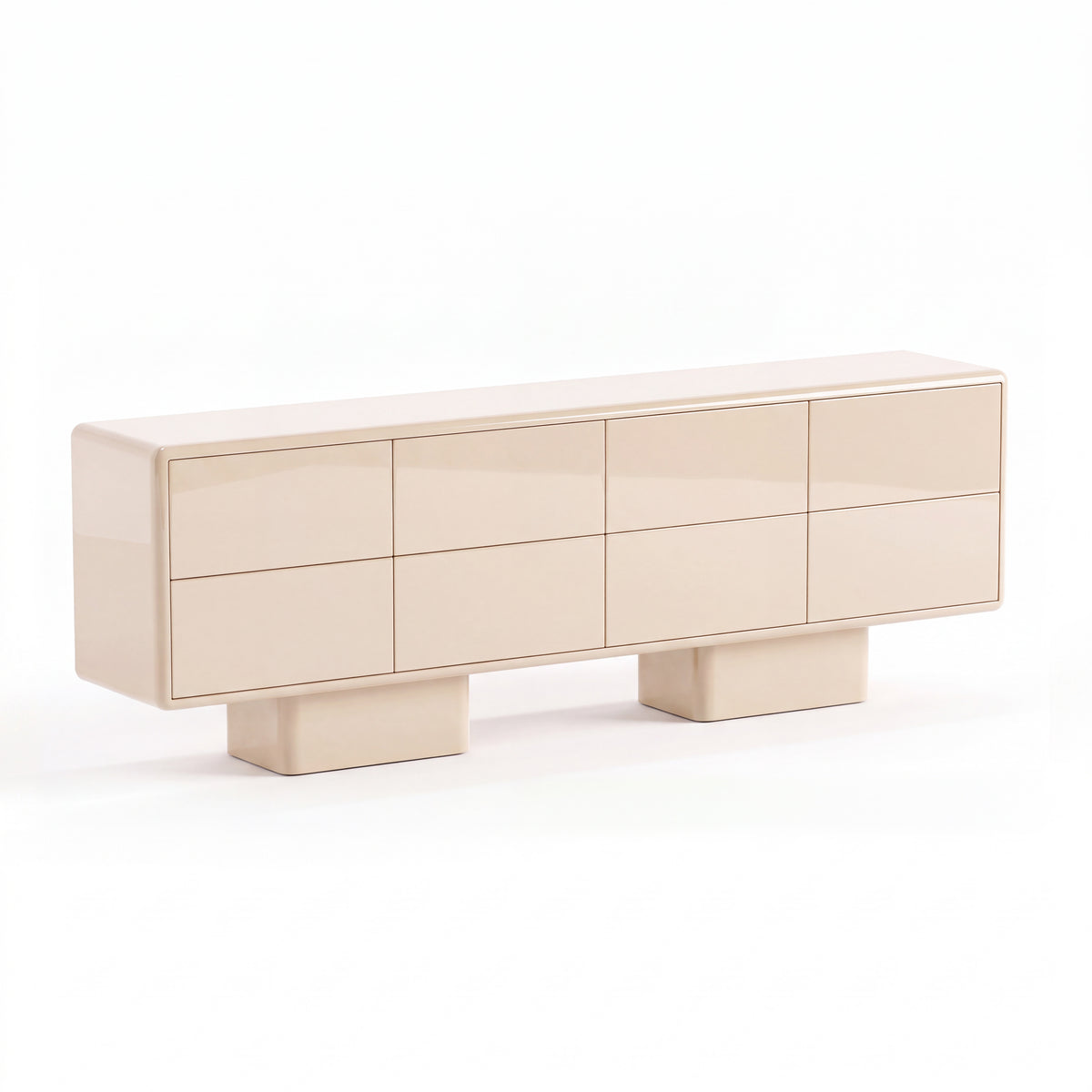 Beton 8 Drawer in Gloss Off-White by Paradox Movement