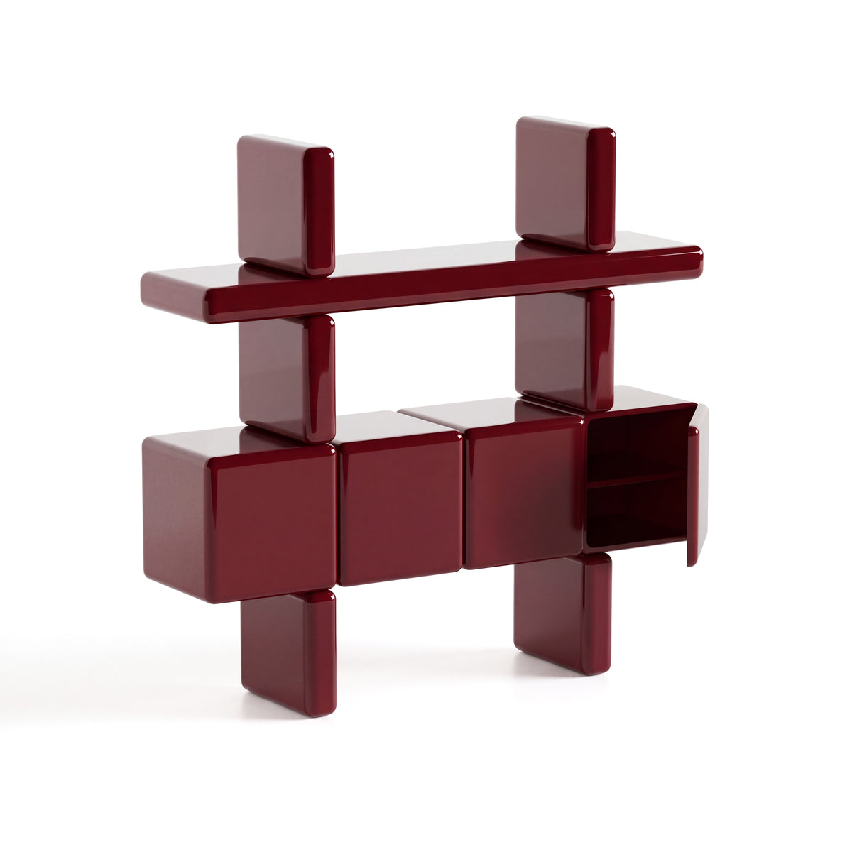 Mou Credenza in Burgundy by Paradox Movement
