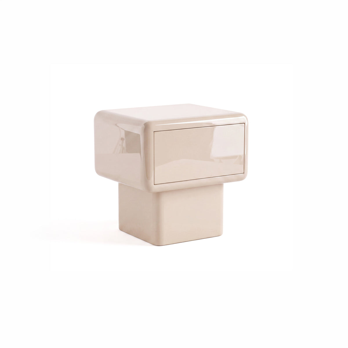 Beton 1 Drawer in Gloss Off-White by Paradox Movement