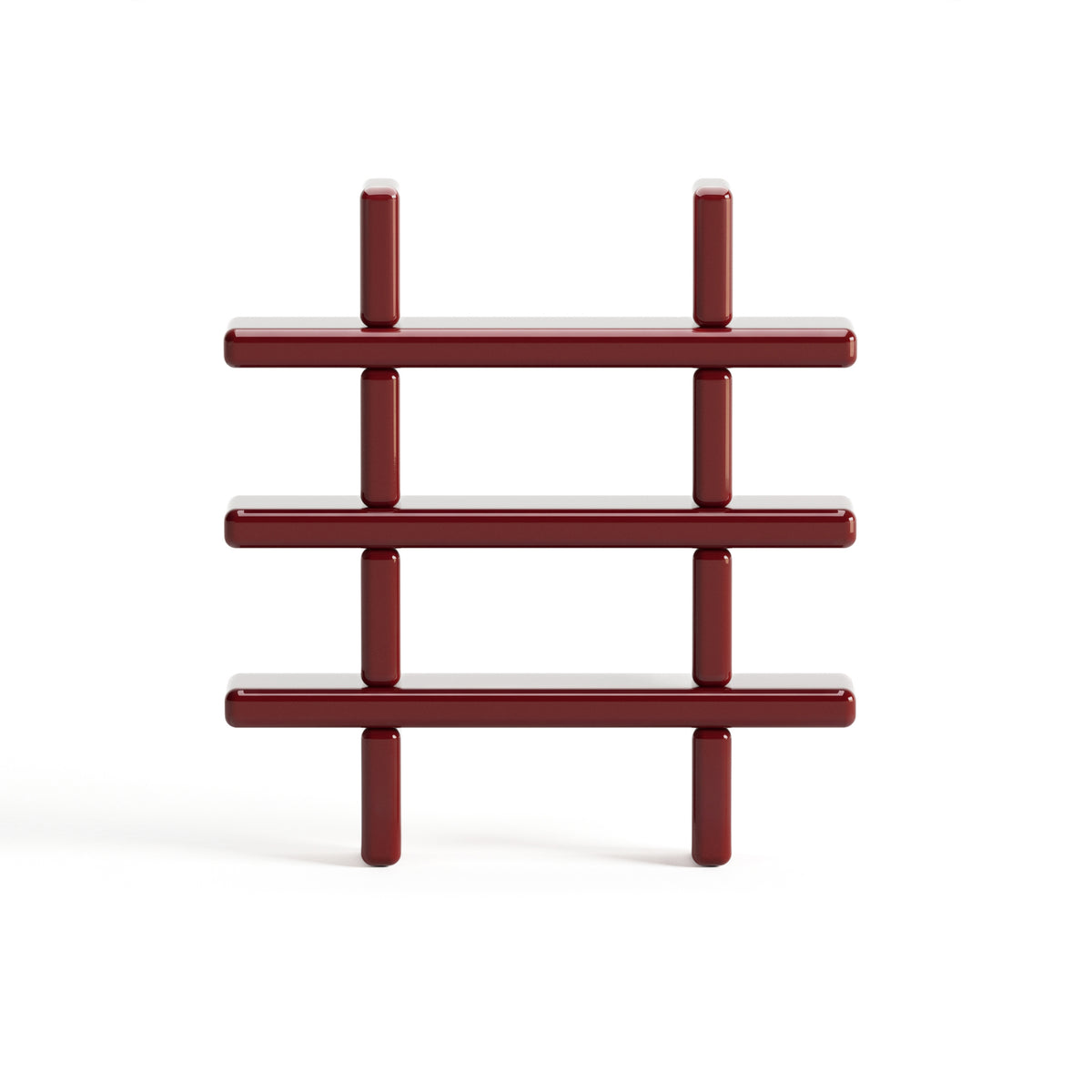 Mou Shelving in Gloss Red by Paradox Movement