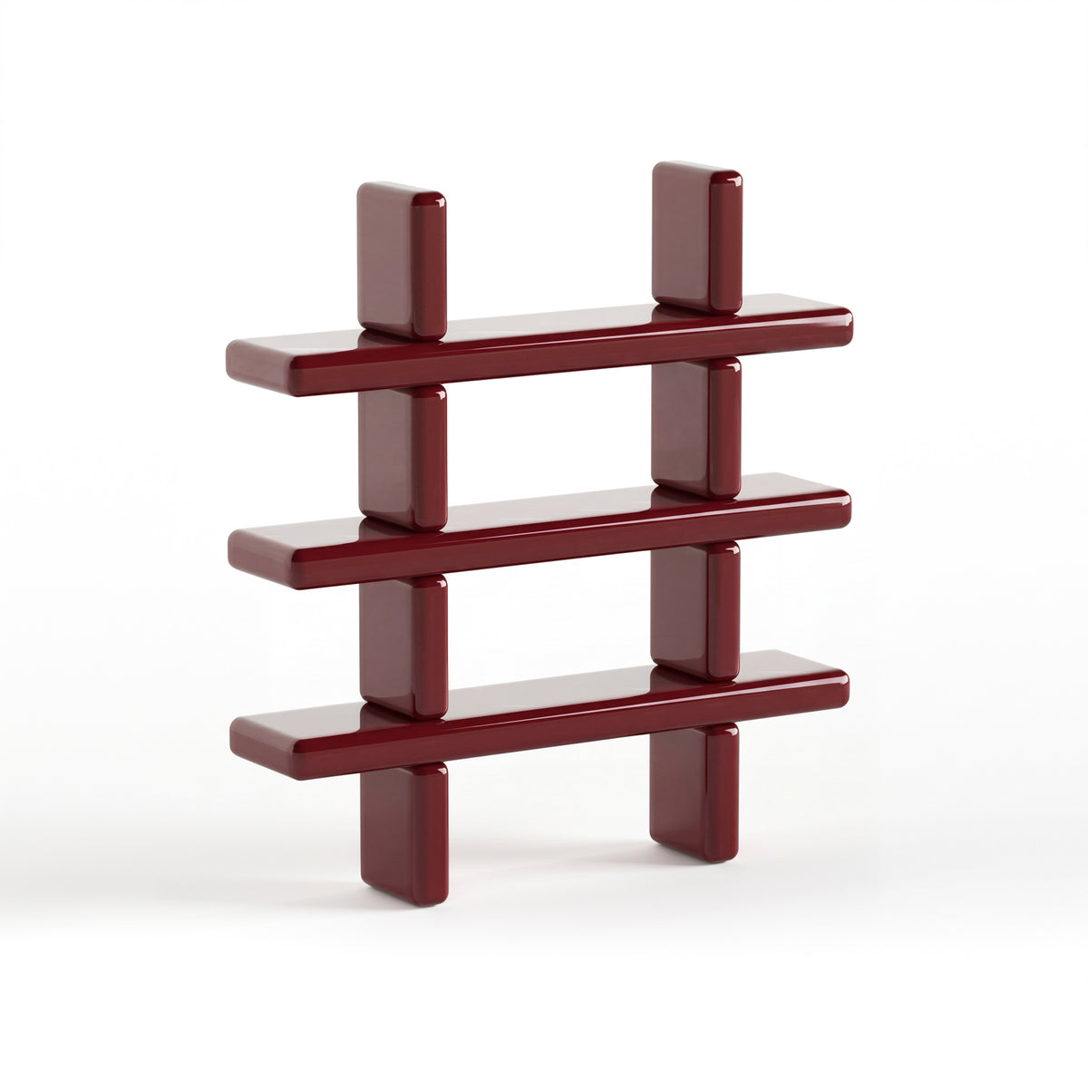 Mou Shelving in Gloss Red by Paradox Movement