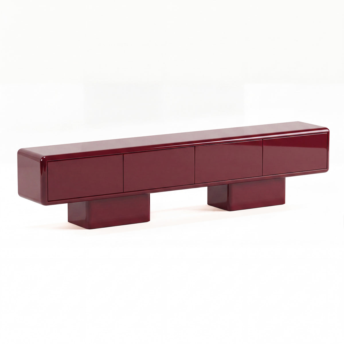 Beton 4 Drawer in Gloss Red by Paradox Movement