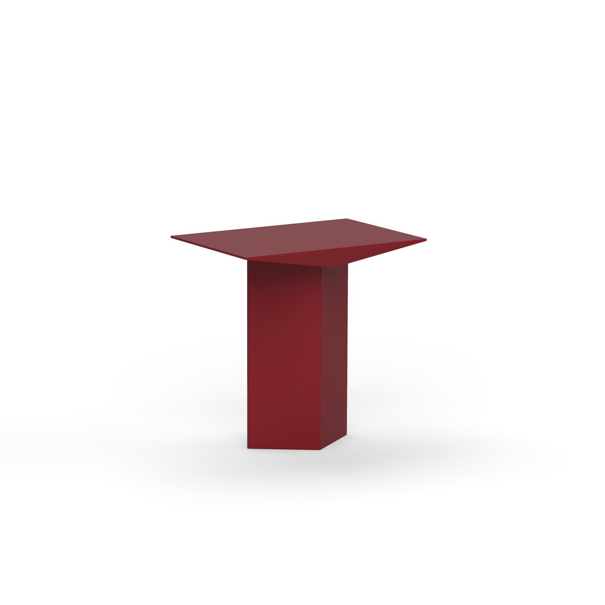 Rubis Side Table in Oxblood high-gloss lacquer by Paradox Movement