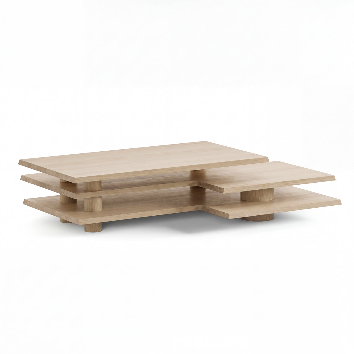 Strati Coffee Table in Blonde Oak by Paradox Movement
