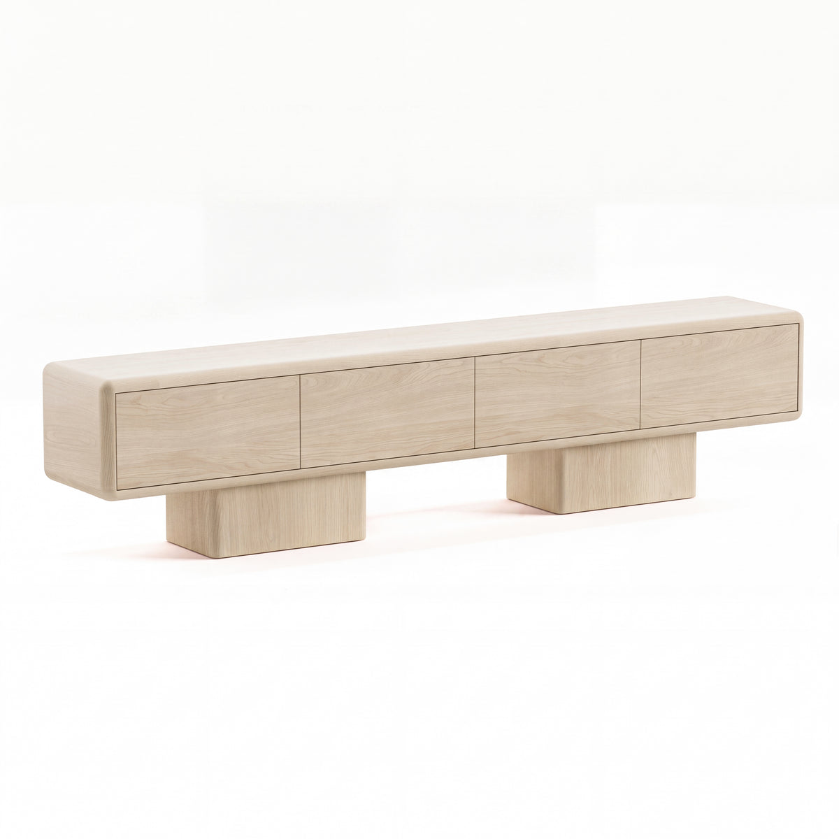 Beton 4 Drawer in Blonde Oak by Paradox Movement