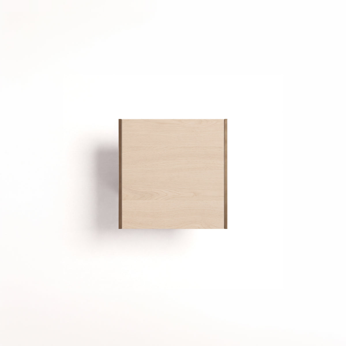 Couper side table — Blonde Oak with Aged Aluminium